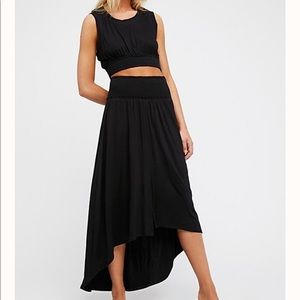 Free People Beach Morningside Skirt Set Black XS